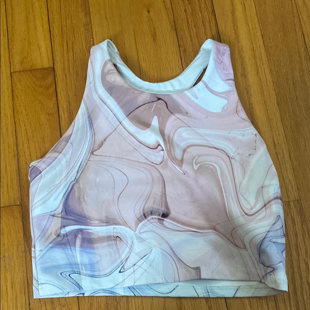 Marble Print Women's Crop Top